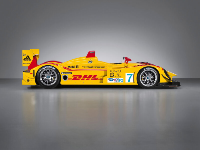 Yellow Porsche race car
