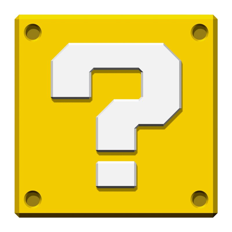Yellow Question Block — Neutral, 3d Render