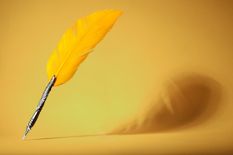Yellow Quill Pen