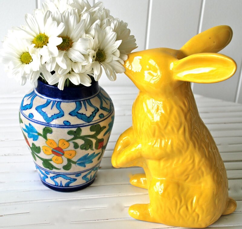 Yellow Rabbit Figurine
