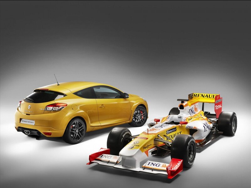Yellow Race Car and Hatchback