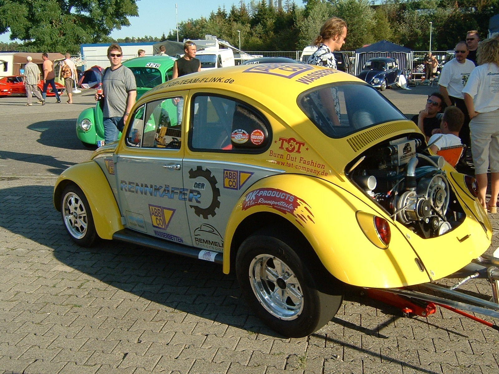Yellow race car Beetle