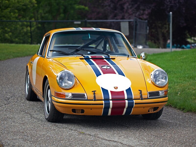 Yellow Race Car — Calm, Afternoon, Photograph, Grass