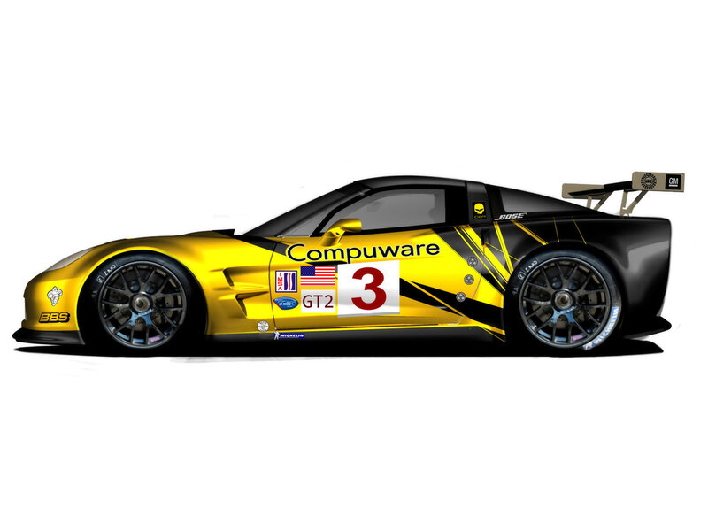 Yellow Race Car — Competitive, Digital Art