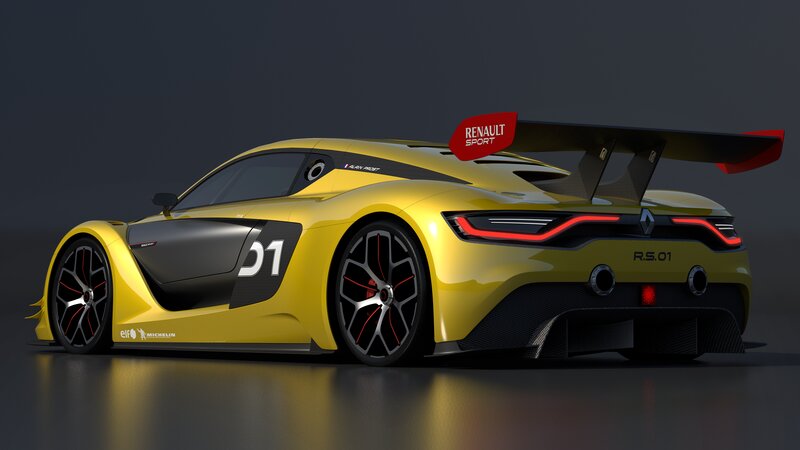Yellow Race Car — Dramatic, 3d Render, Wings