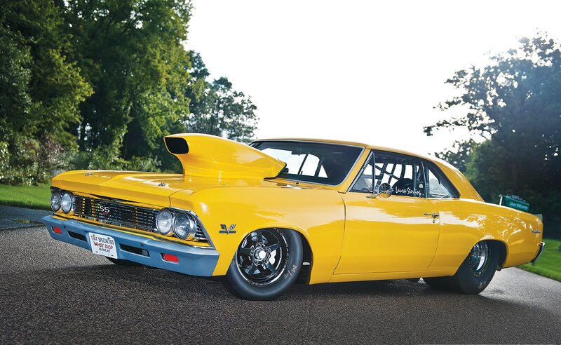 Yellow Race Car — Dramatic, Afternoon, Photograph, Trees