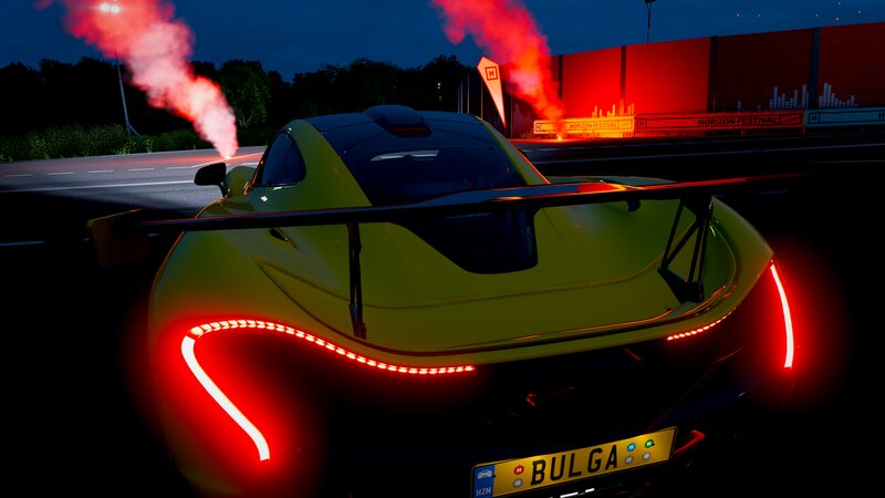 Yellow Race Car — Dramatic, Night, 3d Render, Smoke