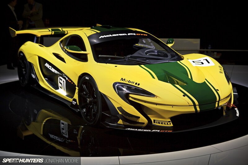 Yellow Race Car — Dramatic, Night, Photograph, Race Car, Showroom