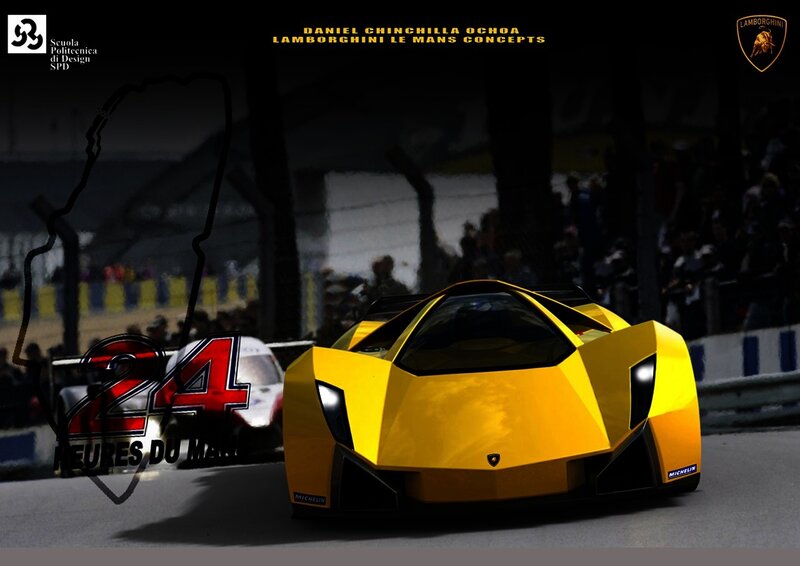 Yellow Race Car — Dramatic, Night