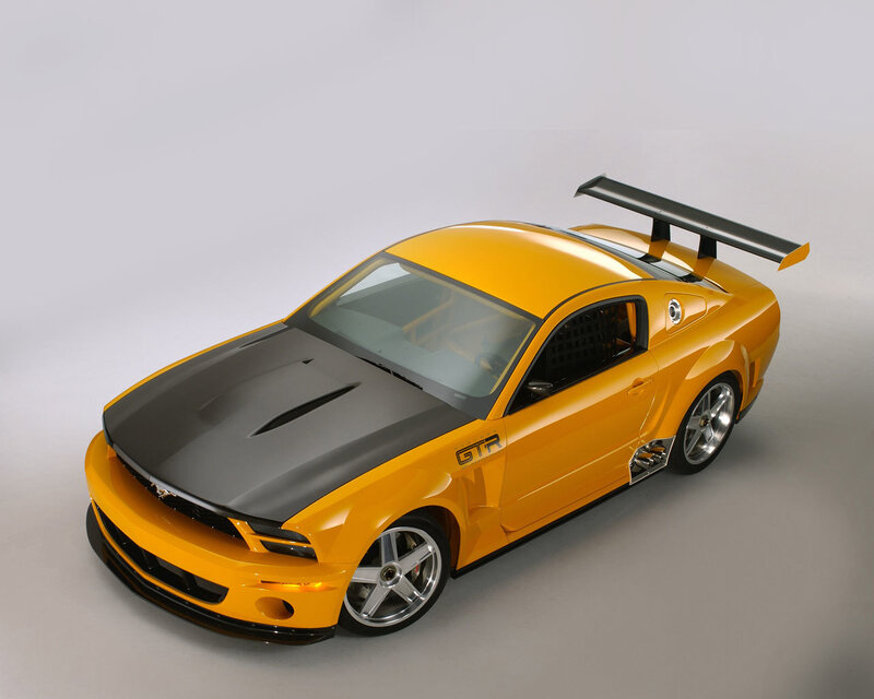 Yellow Race Car — Dramatic, Photograph, Black Hood
