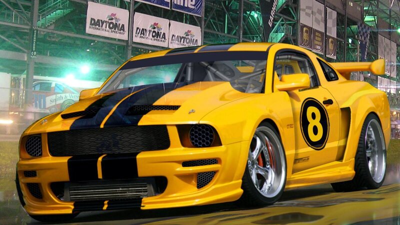 Yellow Race Car — Dramatic
