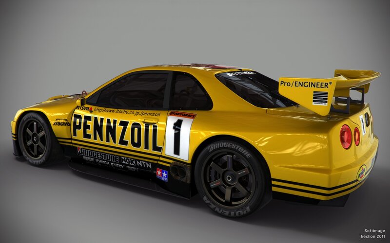 Yellow Race Car — Dynamic, 3d Render, Race Car, Wings
