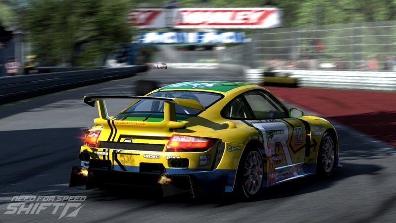 Yellow Race Car — Dynamic, Afternoon, 3d Render, Race Track, Other Cars