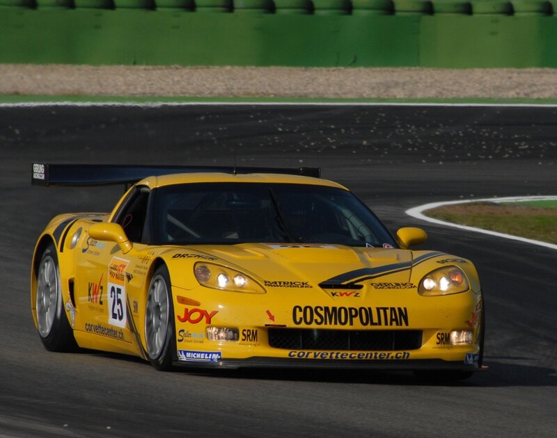 Yellow Race Car — Dynamic, Afternoon, Photograph, Race Track, Car Number