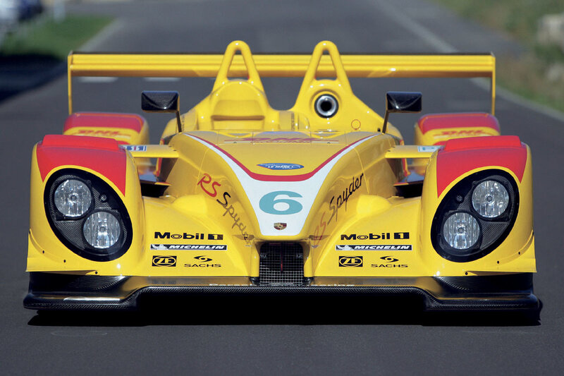 Yellow Race Car — Dynamic, Afternoon, Photograph, Race Track, Headlights