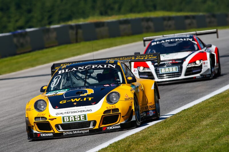 Yellow Race Car — Dynamic, Afternoon, Photograph, Race Track, Other Car