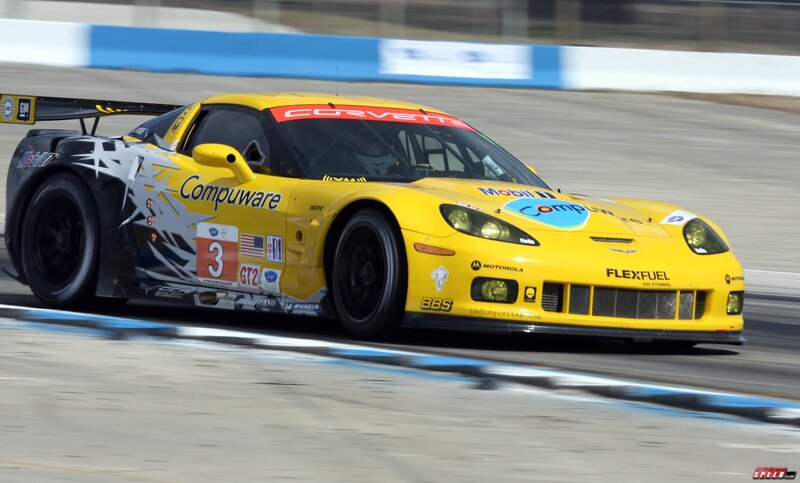 Yellow Race Car — Dynamic, Afternoon, Photograph, Race Track, Sponsor Logos, Driver