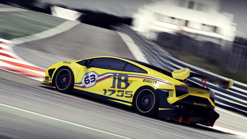Yellow Race Car — Dynamic, Digital Art, Race Track
