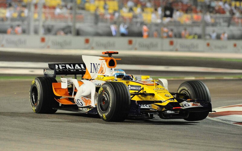 Yellow Race Car — Dynamic, Night