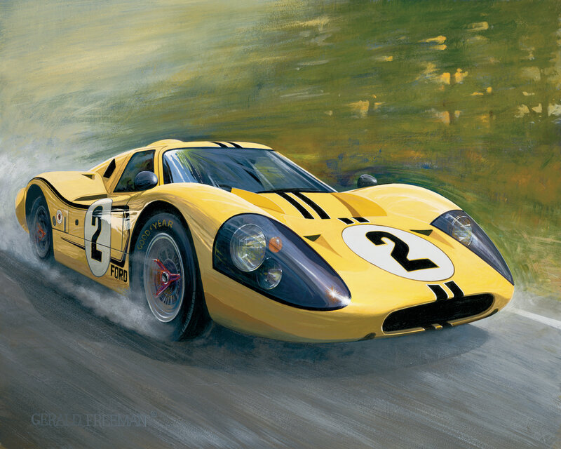 Yellow Race Car — Dynamic, Painting