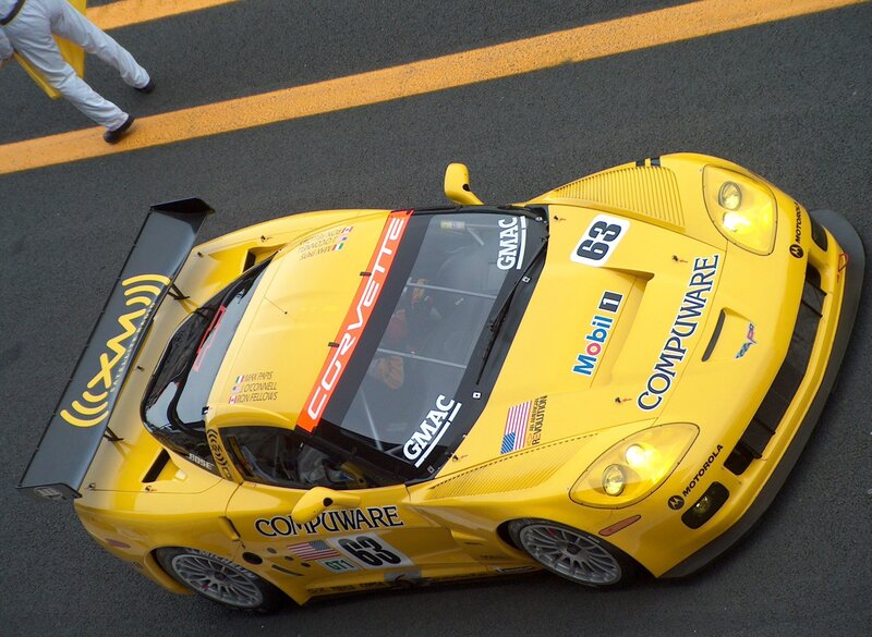 Yellow Race Car — Dynamic, Photograph, Race Car