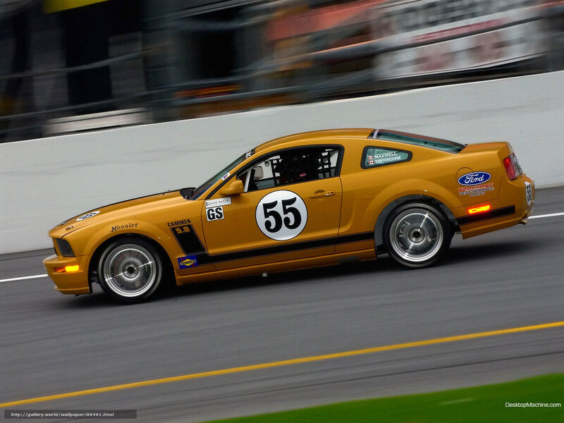 Yellow Race Car — Dynamic, Photograph, Race Track, Car Number