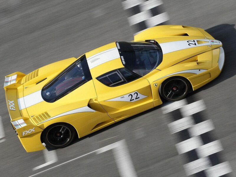 Yellow Race Car — Dynamic, Photograph, Race Track, Checkered Flag, Number 22