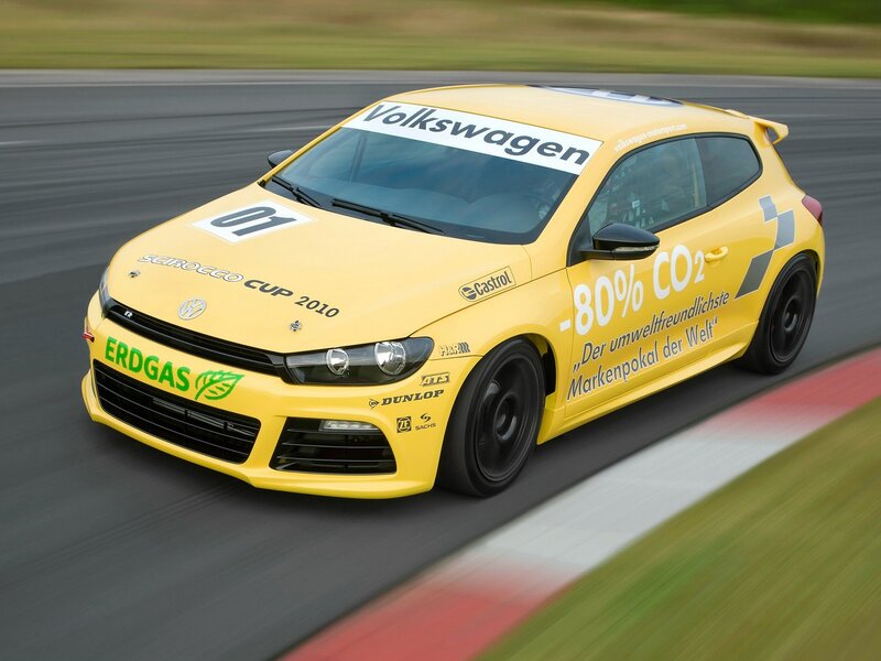 Yellow Race Car — Dynamic, Photograph, Race Track, Grass