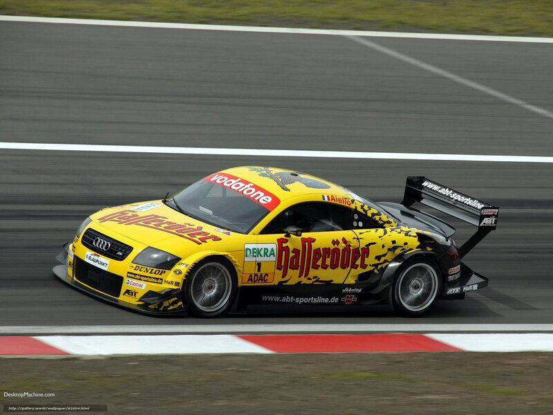 Yellow Race Car — Dynamic, Photograph, Race Track, Sponsor Logos, Wings