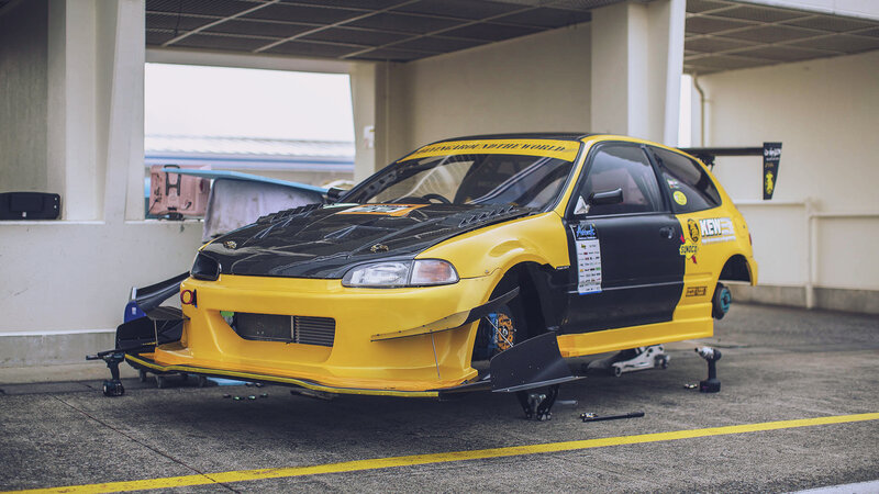 Yellow Race Car — Focused