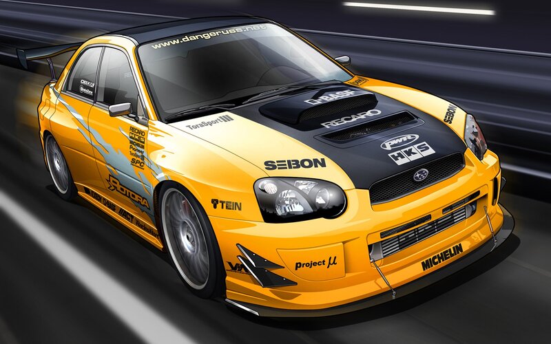 yellow race car in motion