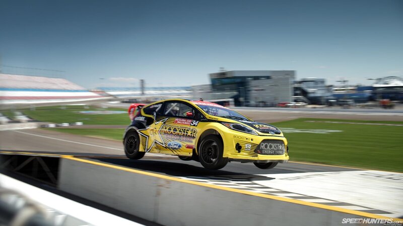 yellow race car on track