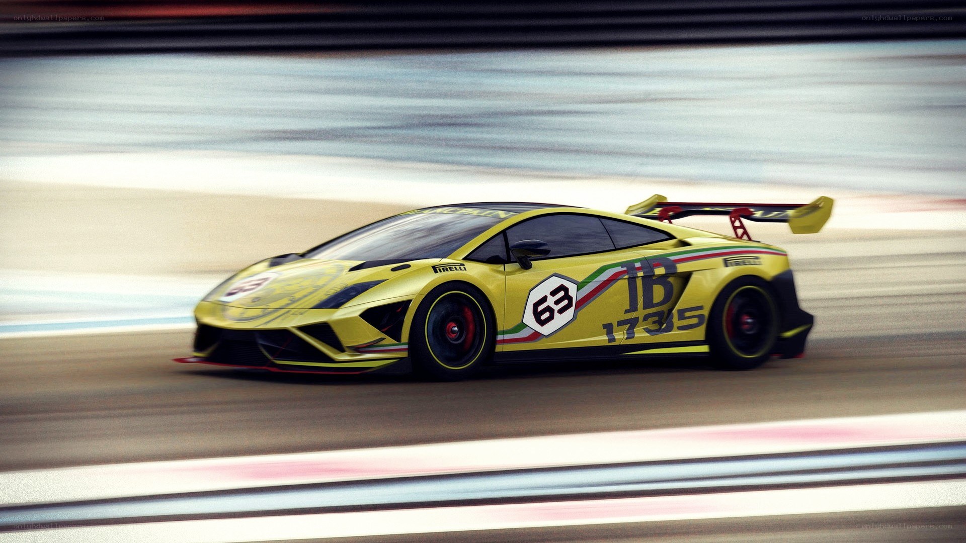 yellow race car on track
