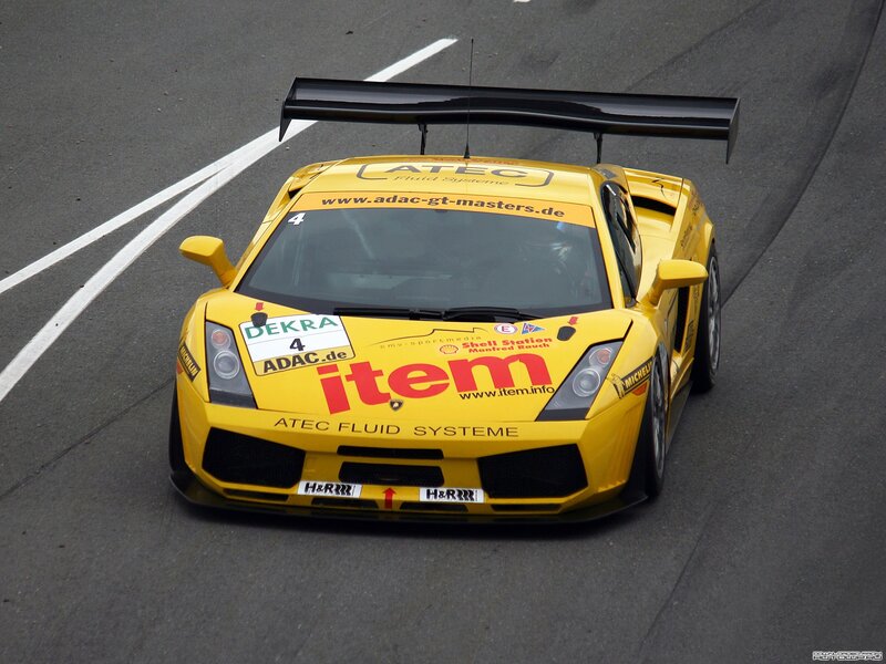 Yellow race car on track