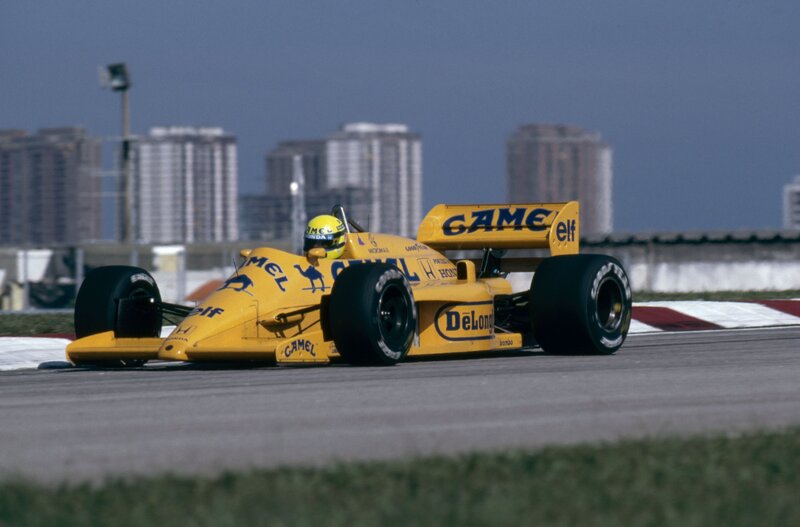 yellow race car on track
