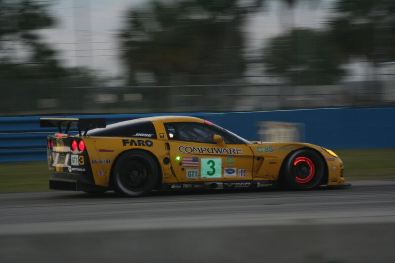 yellow race car on track