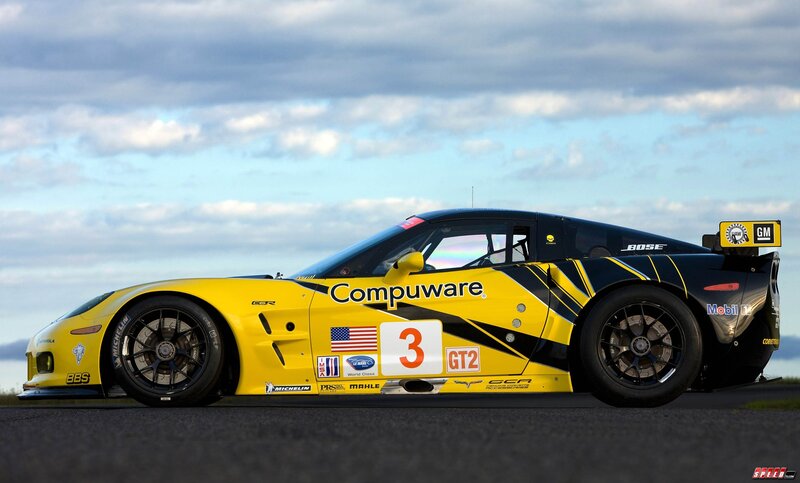 yellow race car on track