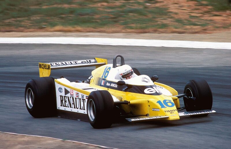 Yellow race car on track