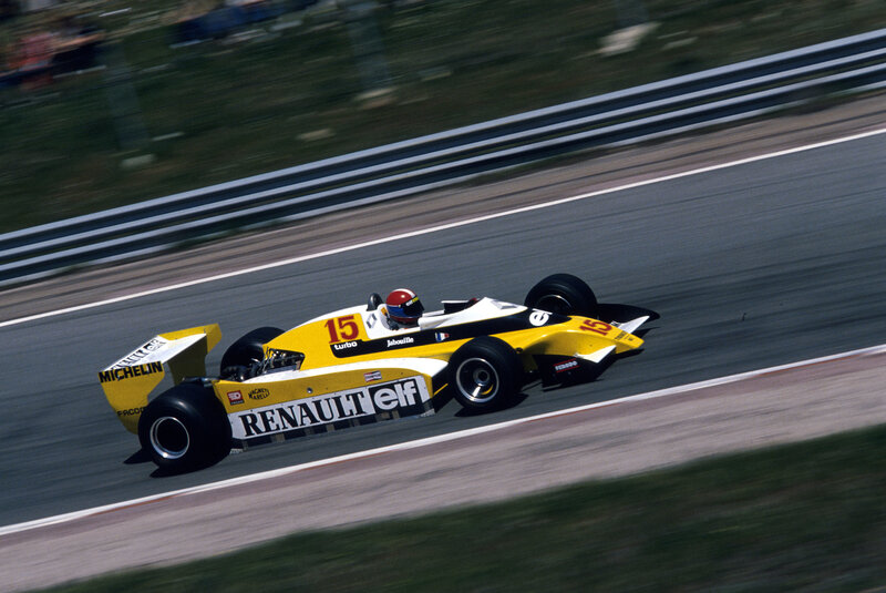 Yellow race car on track