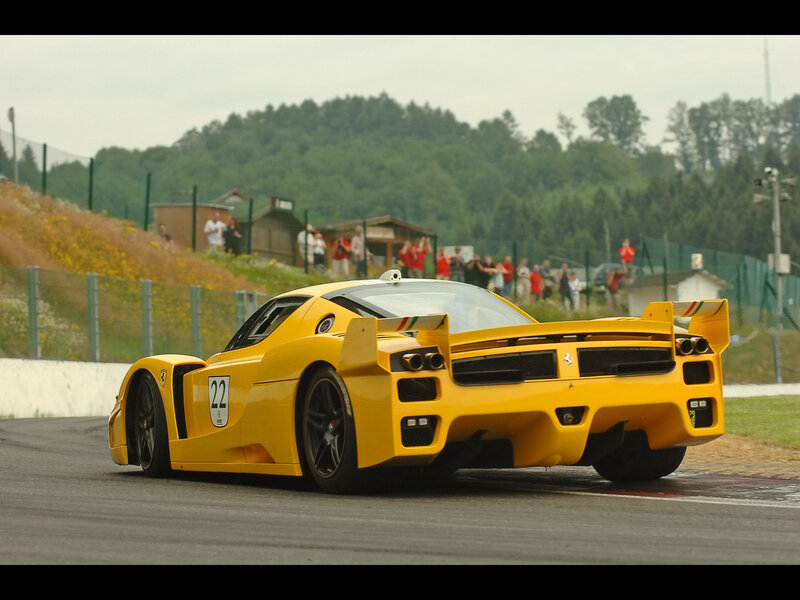 Yellow race car on track
