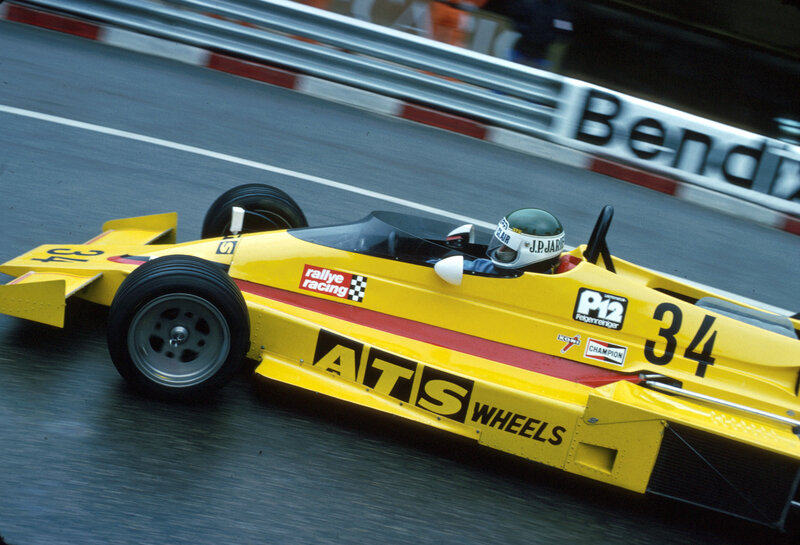 Yellow race car on track