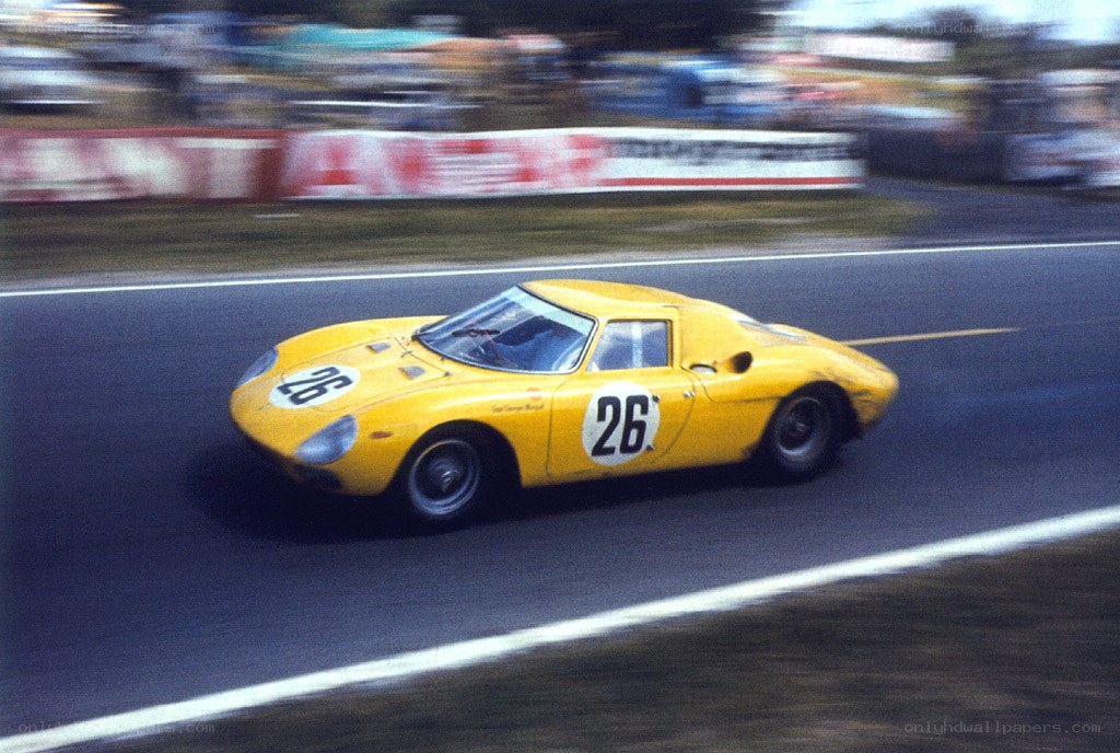 Yellow race car on track