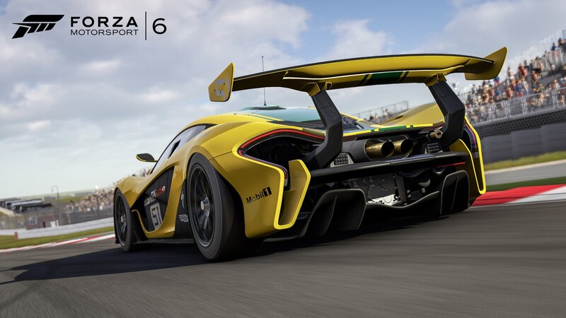 Yellow Race Car on Track — Dynamic, Afternoon, 3d Render, Race Car