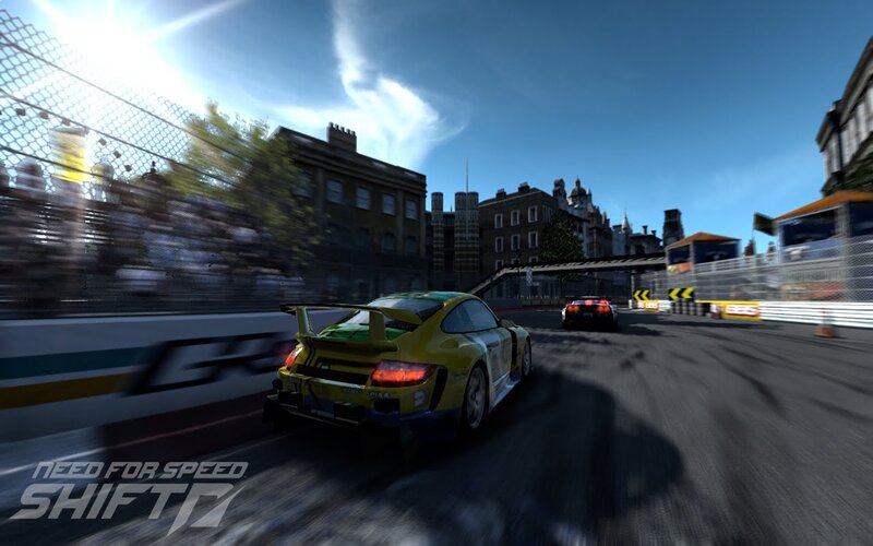 Yellow Race Car on Track — Dynamic, Afternoon, 3d Render