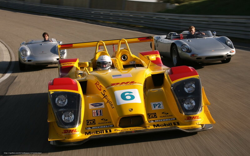 Yellow Race Car on Track — Dynamic, Afternoon, Photograph, Race Car