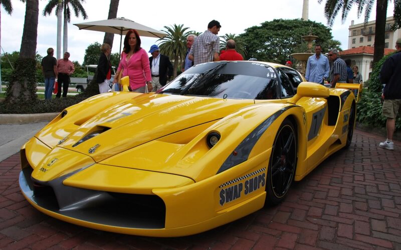Yellow Race Car — Outdoor, Afternoon, Photograph