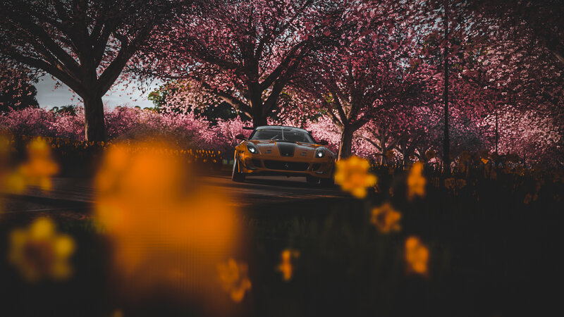 Yellow Race Car — Pink