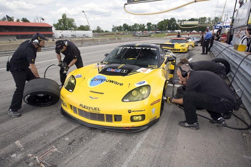 Yellow Race Car Pit Stop