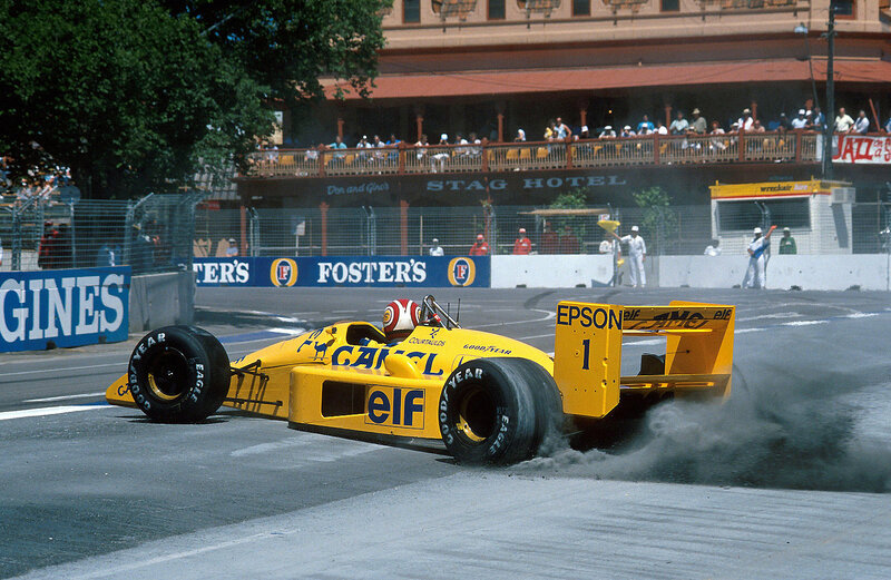 Yellow Race Car Spinning