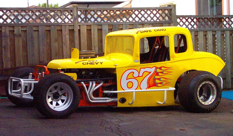 Yellow Race Car — Static, Afternoon